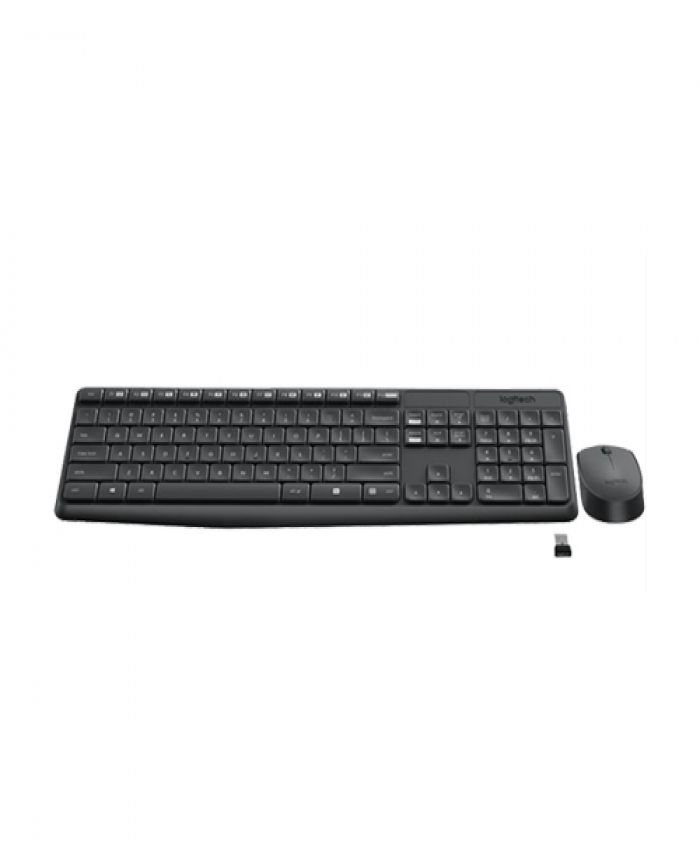 Logitech MK235 Wireless Keyboard and Mouse Combo (Grey)